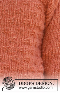Maggie's Bricks / DROPS 231-30 - Sweter na drutach, przerabiany od dołu do góry, 2 nitkami włóczki DROPS Brushed Alpaca Silk lub 1 nitką DROPS Wish. Od S do XXXL.