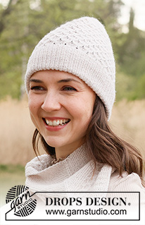 Even Fall Hat / DROPS 234-36 - Knitted hat in DROPS Flora. The piece is worked bottom up, with honeycomb / relief-pattern.