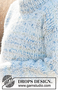 Winter Awakens / DROPS 236-21 - Gebreide trui in 1 draad DROPS Fabel en 1 draad DROPS Wish. Het werk wordt van onder naar boven gebreid in tricotsteek. Maat: S - XXXL