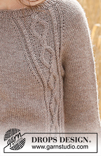 Autumn in the Air / DROPS 237-22 - Knitted jumper in DROPS Karisma. The piece is worked top down, with raglan and cables. Sizes S - XXXL.