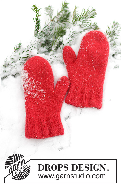 Snowslide Mittens / DROPS 242-67 - Knitted and felted mittens in DROPS Lima. Sizes S - XL.