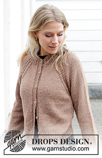 Spill the Beans Cardigan / DROPS 244-6 - Knitted jacket in DROPS Alpaca. The piece is worked top down with double neck, raglan and cables. Sizes S - XXXL.