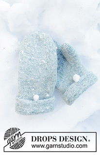 Winter Mint Mittens / DROPS 246-45 - Męskie rękawiczki wykonane na drutach i sfilcowane, wykonane 2 nitkami włóczki DROPS Alpaca.