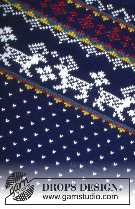 DROPS 32-23 - DROPS Sweater for men in Karisma Superwash with snowflakes and reindeer
