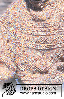 Carved Wood / DROPS 39-1 - Sweter na drutach, ze ściegiem strukturalnym, z włóczki DROPS Alaska-Tweed. Od S do L.
