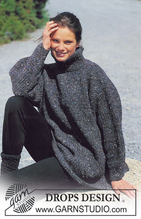 DROPS 40-19 - DROPS sweater with textured pattern in “Alaska-Tweed”.