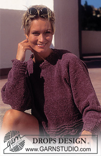 DROPS 45-12 - DROPS Jumper with raglan sleeve in Chenille in pattern and stocking sts 
