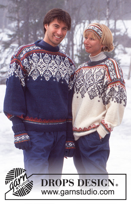Northern Dream / DROPS 47-1 - Sweater til herre i Karisma med nordisk snekrystaller