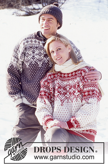 Endless Winter / DROPS 52-27 - DROPS tröja i Karisma till herr med nordisk mönster och luser.
