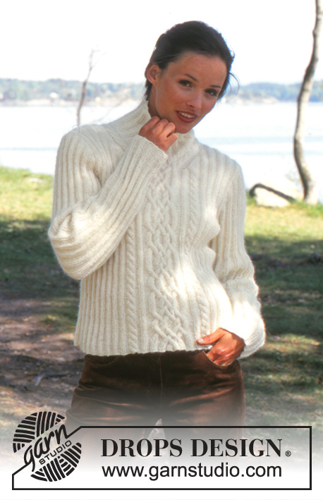 Keep it Together / DROPS 67-4 - Sweter na drutach z włóczki DROPS Angora-Tweed