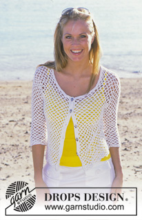 Catch of the Day / DROPS 82-6 - DROPS Crocheted Top and Cardigan in Muskat 