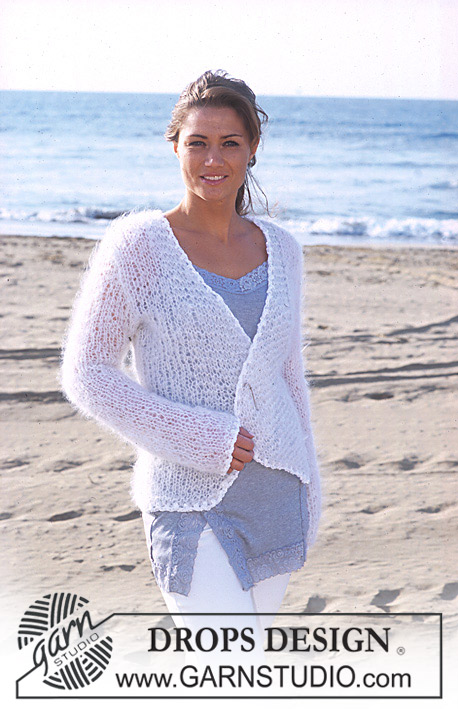 DROPS 94-20 - DROPS Cardigan in Vienna with a crochet edge in Salsa. 