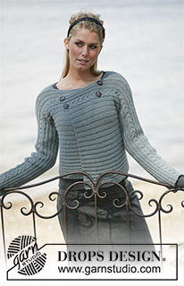 DROPS 96-3 - Short jacket with cables in 2 strands DROPS Alpaca. Piece is worked from side to side Size: S-XXL