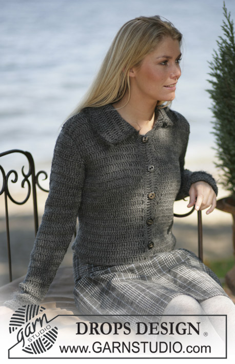 DROPS 97-6 - DROPS Crochet cardigan in “Karisma” with edges in Vienna