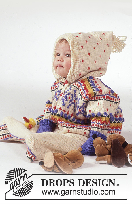 Lilliput / DROPS Baby 1-3 - Drops Pram Suit with optional hood in Karisma.
