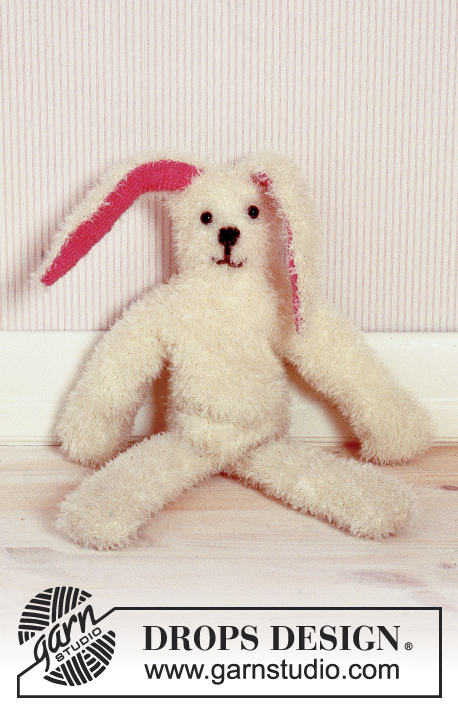 Flopsy / DROPS Baby 11-3 - Conejo de punto DROPS en “Pelliza” y “Camelia” o “Brushed Alpaca Silk” y “BabyMerino”.