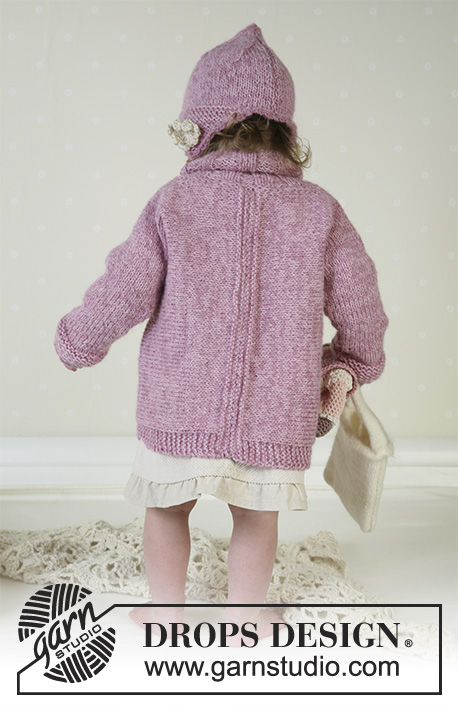 Flora / DROPS Baby 13-16 - Jacket, hat, soft toy and blanket in Alpaca 