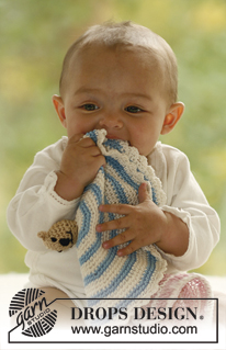 Cuddly Friends / DROPS Baby 17-27 - Pequenas mantas para bebés em croché e tricô com motivos animais em DROPS Muskat” 
