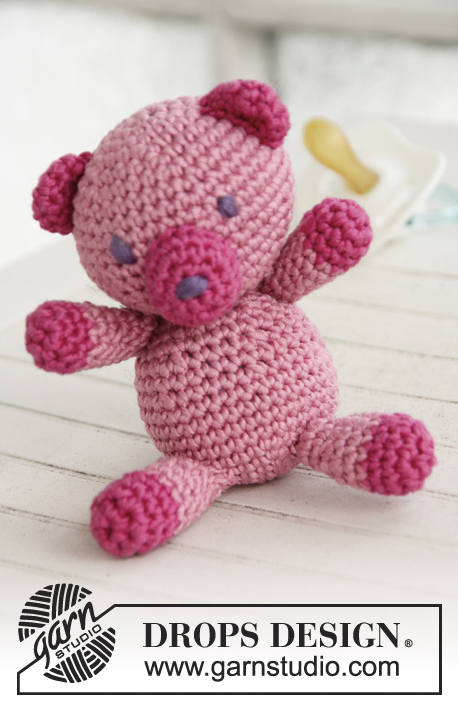 Teddy / DROPS Baby 21-43 - Crochet teddy bear in DROPS Muskat