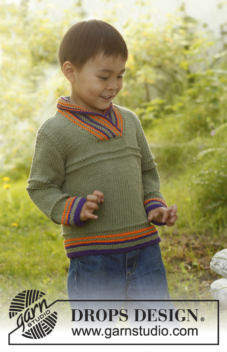 Max / DROPS Children 23-51 - Knitted sweater in DROPS Paris. Size children 3 to 12 years.