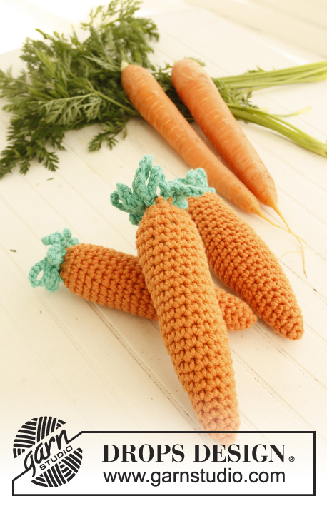 Bugs bunny / DROPS Children 23-57 - Crochet toy carrot in DROPS Paris. 