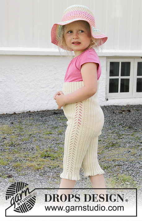 Sweet Promenade / DROPS Children 28-8 - Knitted tights with lace pattern and rib in DROPS BabyMerino. Size children 3 - 12 years.