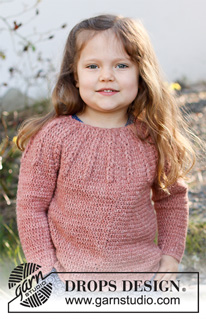 Afternoon Dream / DROPS Children 37-13 - Crocheted jumper for children in DROPS Sky. The piece is worked top down, with round yoke and textured pattern. Sizes 2 – 12 years.