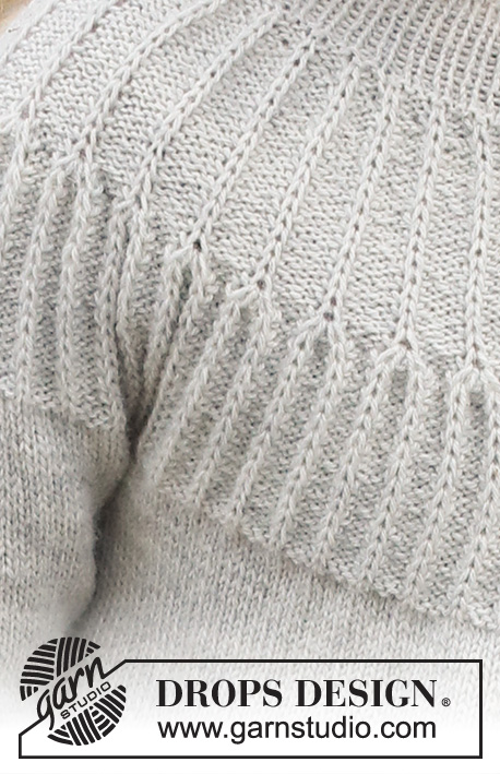 Hermine / DROPS Children 41-14 - Knitted sweater for children in DROPS Alpaca. The piece is worked top down, with round yoke, textured pattern and Fisherman’s rib on the yoke. Sizes 2 to 12 years.