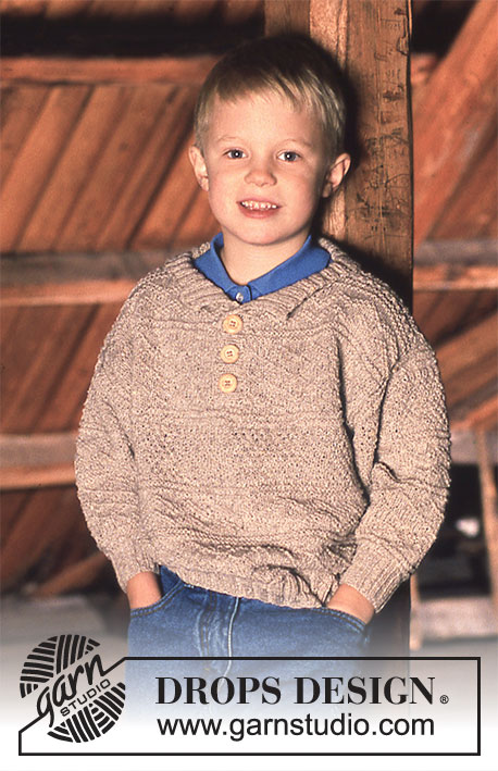 Mathias / DROPS Children 6-14 - Sweater in Silke-Tweed.
