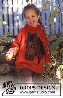 Pony Tales / DROPS Children 9-11 - Sweater in Karisma Superwash with Horse motif