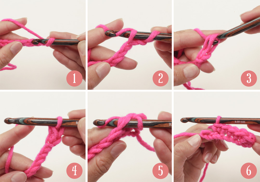 How to work double crochet (dc)
