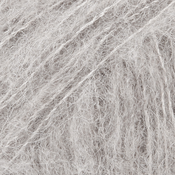 DROPS Brushed Alpaca Silk uni colour 02, vaaleanharmaa