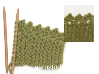 tricoter une bordure en picot