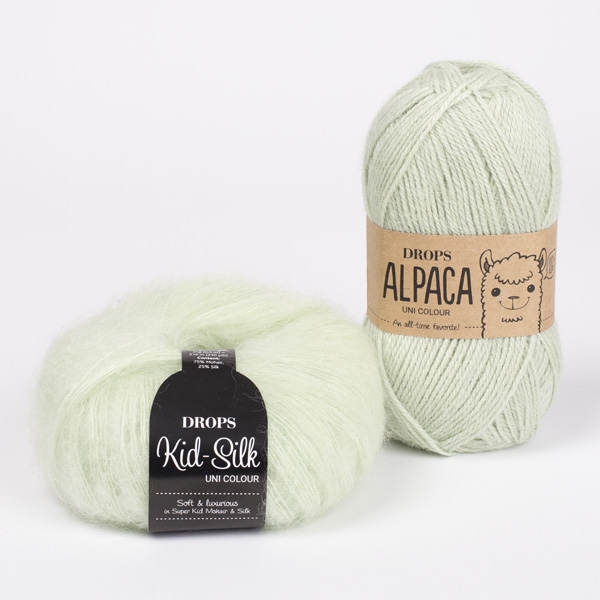 Yarn combinations knitted swatches alpaca9030-kidsilk47