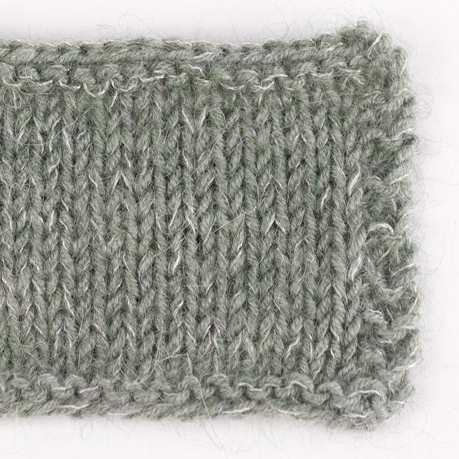 Yarn combinations knitted swatches babymerino50-kidsilk34
