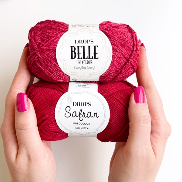 Yarn combinations knitted swatches belle12-safran20