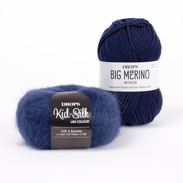 Yarn combinations knitted swatches bigmerino17-kidsilk28