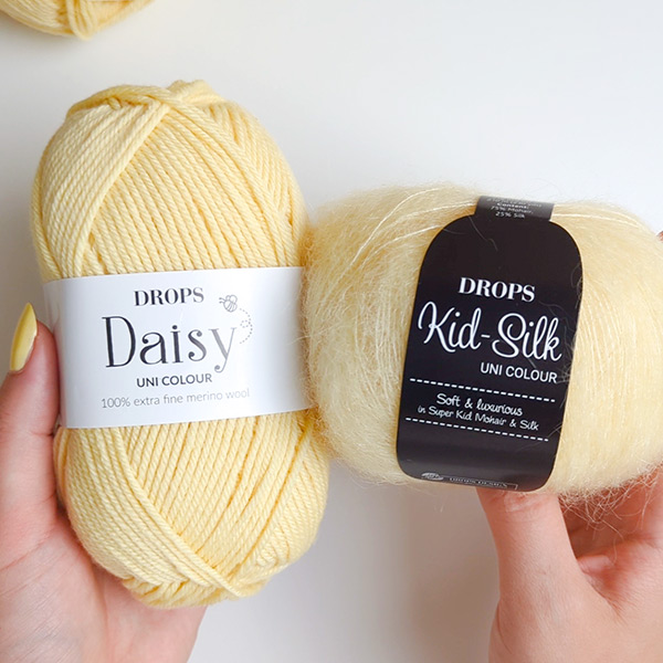 DROPS yarn combinations daisy16-kidsilk52