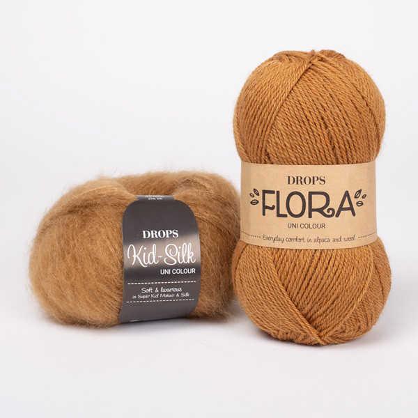 DROPS yarn combinations flora25-kidsilk50