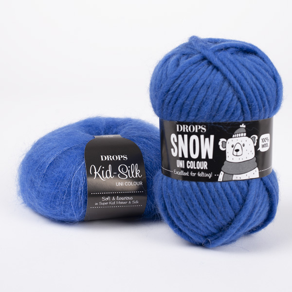 Yarn combinations knitted swatches snow104-kidsilk21