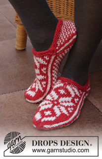 Free patterns - Weihnachtliche Socken & Hausschuhe / DROPS Extra 0-1057