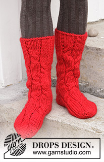Free patterns - Weihnachtliche Socken & Hausschuhe / DROPS Extra 0-1331