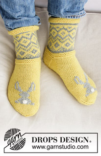 Free patterns - Socken & Hausschuhe für Ostern / DROPS Extra 0-1421