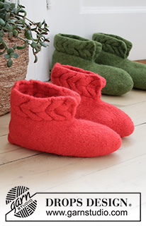 Free patterns - Weihnachtliche Socken & Hausschuhe / DROPS Extra 0-1459
