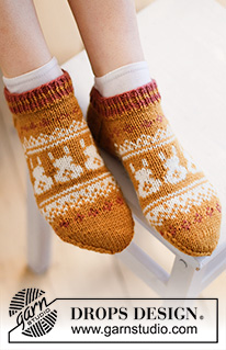 Free patterns - Socken & Hausschuhe für Ostern / DROPS Extra 0-1537