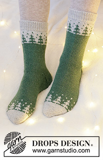 Free patterns - Weihnachtliche Socken & Hausschuhe / DROPS Extra 0-1553