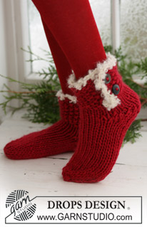 Free patterns - Weihnachtliche Socken & Hausschuhe / DROPS Extra 0-524