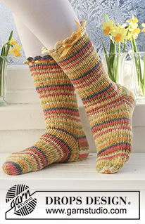 Free patterns - Socken & Hausschuhe für Ostern / DROPS Extra 0-552