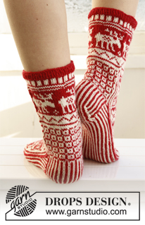 Free patterns - Weihnachtliche Socken & Hausschuhe / DROPS Extra 0-789