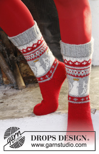 Free patterns - Weihnachtliche Socken & Hausschuhe / DROPS Extra 0-989